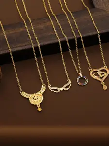 Anouk Set Of 4 Gold-Plated Brass Necklace