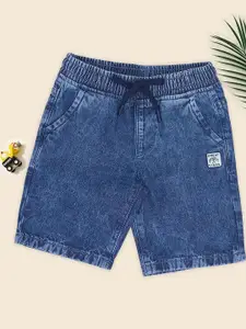 Pantaloons Junior Boys Regular Fit Mid-Rise Pure Cotton Denim Shorts