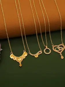 Anouk Set Of 4 Gold-Plated Brass Necklace