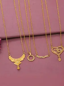 Anouk Set Of 4 Gold-Plated Brass Necklace