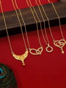 Anouk Set Of 4 Gold-Plated Brass Necklace