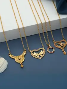 Anouk Set Of 4 Gold-Plated Brass Necklace