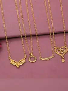 Anouk Set Of 4 Gold-Plated Brass Necklace