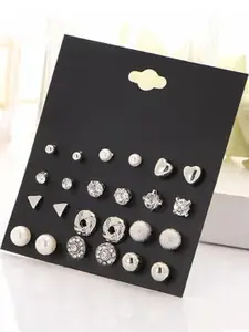 Vembley Silver-Plated Alloy Pearls Studs