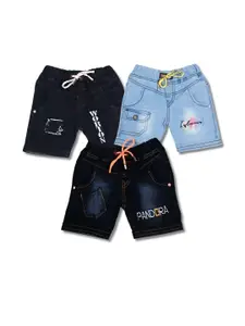 WORTON FASHION Boys Pack of 3 Pure Cotton Denim Shorts