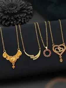 Anouk Set Of 4 Gold-Plated Brass Necklace