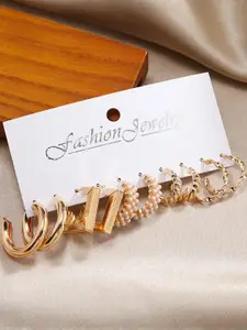 Vembley Gold-Plated Alloy Hoop Earrings