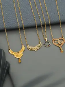 Anouk Set Of 4 Gold-Plated Brass Necklace