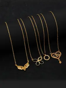 Anouk Set Of 4 Gold-Plated Brass Necklace