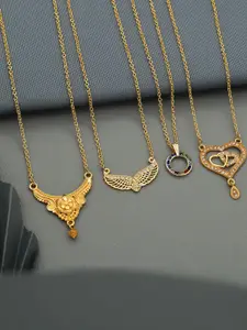 Anouk Set Of 4 Gold-Plated Brass Necklace