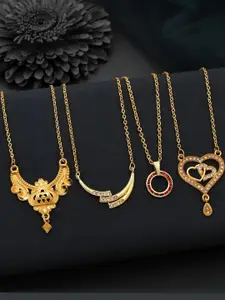 Anouk Set Of 4 Gold-Plated Brass Necklace