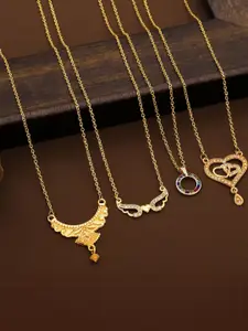 Anouk Set Of 4 Gold-Plated Brass Necklace