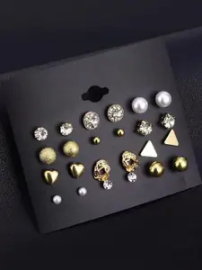 Vembley Gold-Plated Alloy Pearls Studs