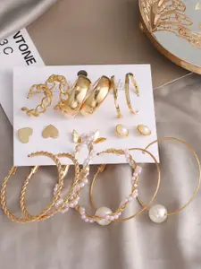 Vembley 9 Pair Circular Hoop Earrings