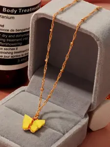 Vembley Gold-Plated Alloy Artificial Stones Necklace