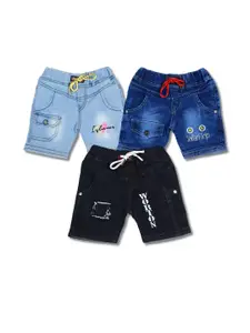 WORTON FASHION Boys Pack of 3 Pure Cotton Denim Jeans Shorts