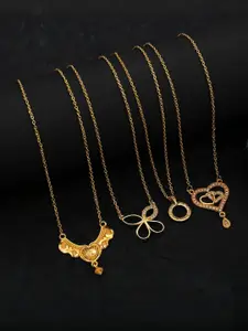 Anouk Set Of 4 Gold-Plated Brass Necklace