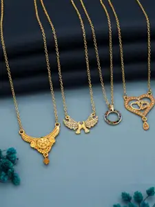 Anouk Set Of 4 Gold-Plated Brass Necklace
