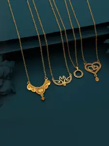 Anouk Set Of 4 Gold-Plated Brass Necklace