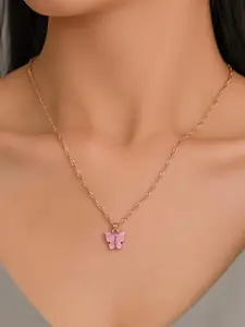 Vembley Gold-Plated Alloy Artificial Stones Necklace