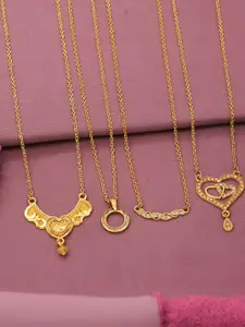 Anouk Set Of 4 Gold-Plated Brass Necklace