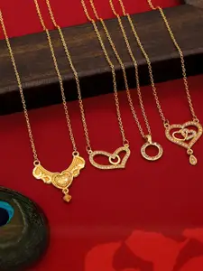 Anouk Set Of 4 Gold-Plated Brass Necklace