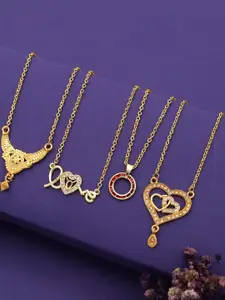 Anouk Set Of 4 Gold-Plated Brass Necklace