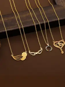 Anouk Set Of 4 Gold-Plated Brass Necklace