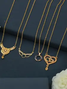 Anouk Set Of 4 Gold-Plated Brass Necklace