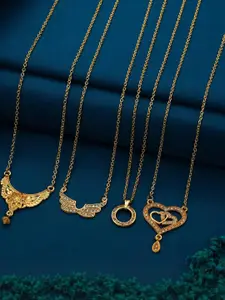 Anouk Set Of 4 Gold-Plated Brass Necklace