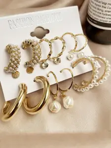 Vembley Gold-Plated Alloy Hoop Earrings