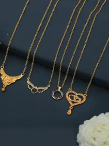 Anouk Set Of 4 Gold-Plated Brass Necklace
