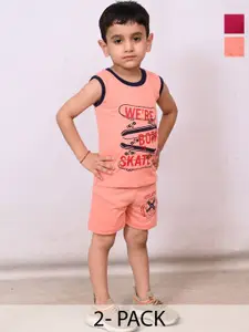 INDIA FASHION FAB Boys Printed T-shirt with Shorts
