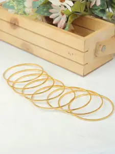 Zeraki Jewels Set Of 8 Gold Plated Bangles