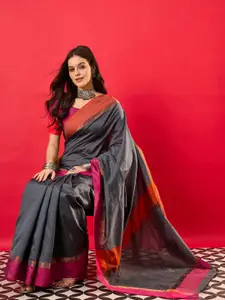 Saree mall Silk Blend Designer Taant Sarees