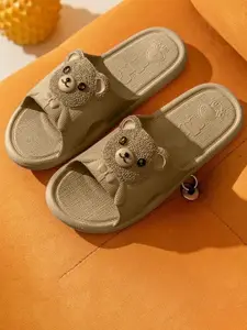 WOLVESDEN Women Cute Happy Bear Sliders
