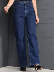 LIVE OK Women Relaxed Fit High-Rise Stretchable Cotton Jeans