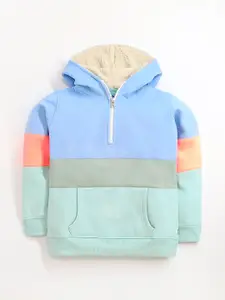 Cherry Crumble Boys Colourblocked Hooded Sweatshirt