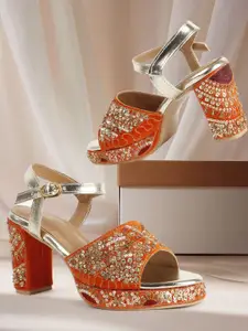 VENDOZ Women  Party Block Pumps