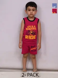 INDIA FASHION FAB Boys Printed T-shirt with Shorts