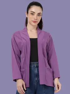 Kryptic Notch Lapel Collar Front Open Full Sleeve Pure Cotton Shrug