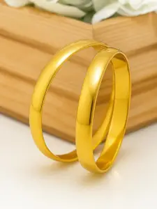 Zeraki Jewels Set Of 2 Gold Plated Bhagyashree Bangles