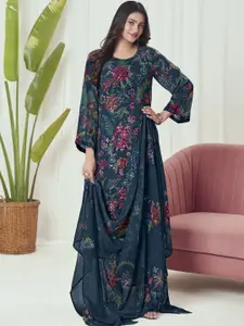 Stylee LIFESTYLE Embroidered Silk Georgette Unstitched Dress Material