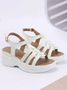 VENDOZ Women Strappy Wedge Heels