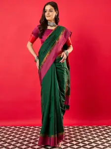 Saree mall Silk Blend Designer Taant Sarees