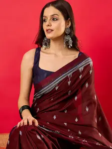 Anouk Ethnic Motifs Printed Zari Bhagalpuri Saree