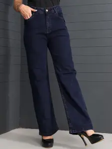 LIVE OK Women Relaxed Fit High-Rise Cotton Stretchable Jeans