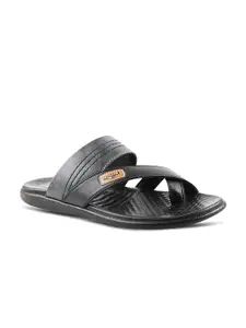 MEDIFEET Men Textured Toe-x-Ring Slip On Comfort Sandals