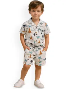 FASHION GRAB Boys Printed Shirt with Shorts