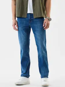 Snitch Men Relaxed Fit Mid-Rise Light Fade Cuffed Hem Stretchable Jeans